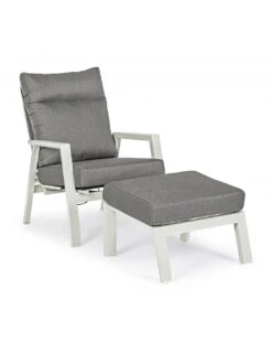 Pouf Ottoman Kledi Aluminium Gris Lunar -Magasin De Jardin Et D'extérieur pouf ottoman kledi aluminium gris lunar 4