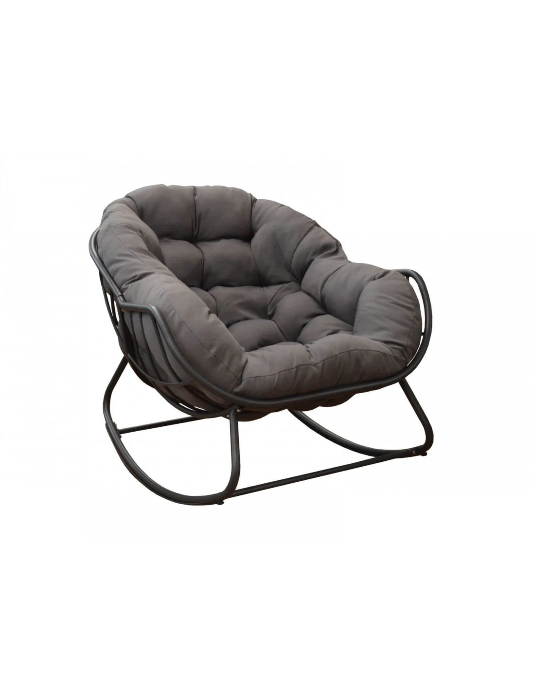 Royal II rocking chair acier - Coussin grey/gris Royal II Rocking Chair Acier - Coussin Grey/gris -Magasin De Jardin Et D'extérieur royal ii rocking chair acier coussin greygris