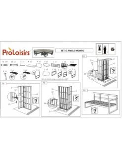 Salon D'angle De Jardin Mojito - Aluminium Graphite -Magasin De Jardin Et D'extérieur salon d angle de jardin mojito aluminium graphite ou miel 2