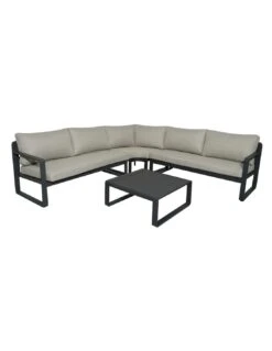 Salon D'angle De Jardin Mojito - Aluminium Graphite