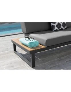 Salon D'angle Staten Avec Tablettes - Graphite / Oak -Magasin De Jardin Et D'extérieur salon d angle staten avec tablettes coloris au choix 12