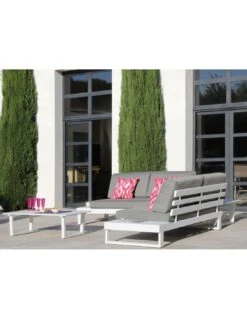 Salon D'angle Staten Avec Tablettes - Graphite / Oak -Magasin De Jardin Et D'extérieur salon d angle staten avec tablettes coloris au choix 4