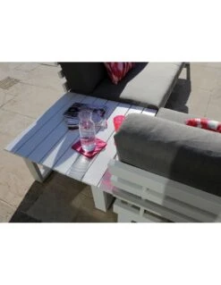 Salon D'angle Staten Avec Tablettes - Graphite / Bois Flotté Gris -Magasin De Jardin Et D'extérieur salon d angle staten avec tablettes coloris au choix 6