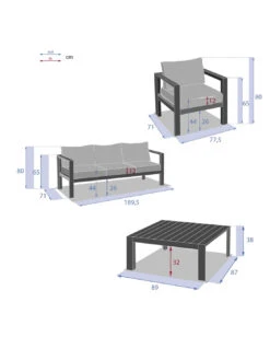 Salon De Jardin 5 Places Evasion - Aluminium Et Coussins Polyester - Tonka -Magasin De Jardin Et D'extérieur salon de jardin 5 places evasion aluminium et coussins polyester 16