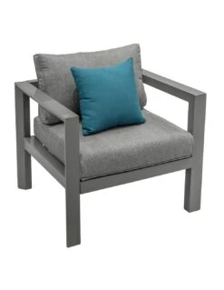 Salon De Jardin 5 Places Evasion - Aluminium Et Coussins Polyester - Graphite -Magasin De Jardin Et D'extérieur salon de jardin 5 places evasion aluminium et coussins polyester 3