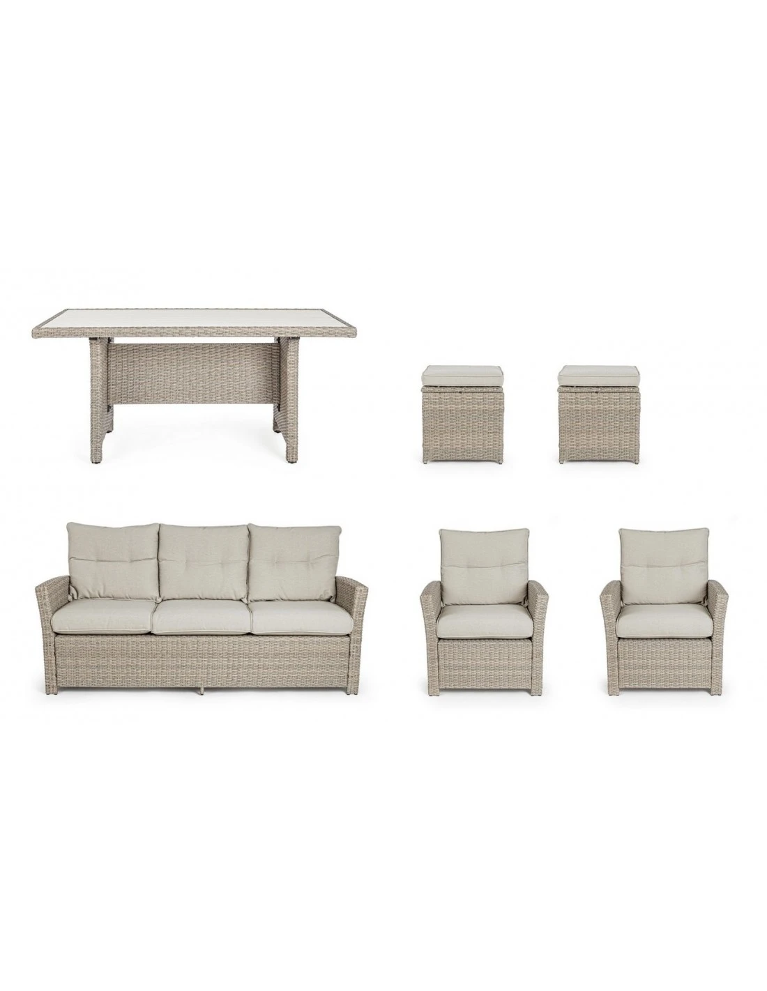 Salon de jardin Ariel - 7 places - Résine synthétique Naturel Salon De Jardin Ariel - 7 Places - Résine Synthétique Naturel -Magasin De Jardin Et D'extérieur salon de jardin ariel 7 places resine synthetique naturel 4