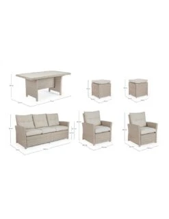 Salon De Jardin Ariel - 7 Places - Résine Synthétique Naturel 6 Salon De Jardin Ariel - 7 Places - Résine Synthétique Naturel -Magasin De Jardin Et D'extérieur salon de jardin ariel 7 places resine synthetique naturel 6