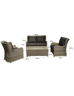 Salon De Jardin Denver - Aluminium Et Résine Tressée -Magasin De Jardin Et D'extérieur salon de jardin denver aluminium et resine tressee 6