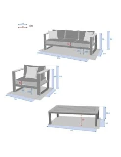 Salon De Jardin Emperia Graphite 5 Places - Aluminium Et Acacia -Magasin De Jardin Et D'extérieur salon de jardin emperia graphite 5 places aluminium et acacia 11