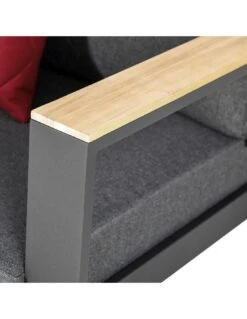 Salon De Jardin Emperia Graphite 5 Places - Aluminium Et Acacia -Magasin De Jardin Et D'extérieur salon de jardin emperia graphite 5 places aluminium et acacia 9