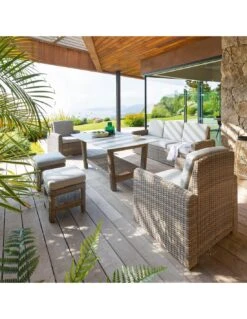 Magasin De Jardin Et D'extérieur -Magasin De Jardin Et D'extérieur salon de jardin polynesia 7 places aluminium et resine 1