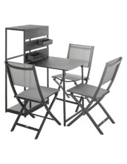 Table Balcon Fira - Plateau Rabattable - L.60 X P.36/106 X H.120 Cm -Magasin De Jardin Et D'extérieur table balcon fira plateau rabattable l60 x p36106 x h120 cm 4