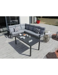 Table Basse Mi-hauteur Le Marseille - Aluminium Grey -Magasin De Jardin Et D'extérieur table basse mi hauteur le marseille aluminium grey 2