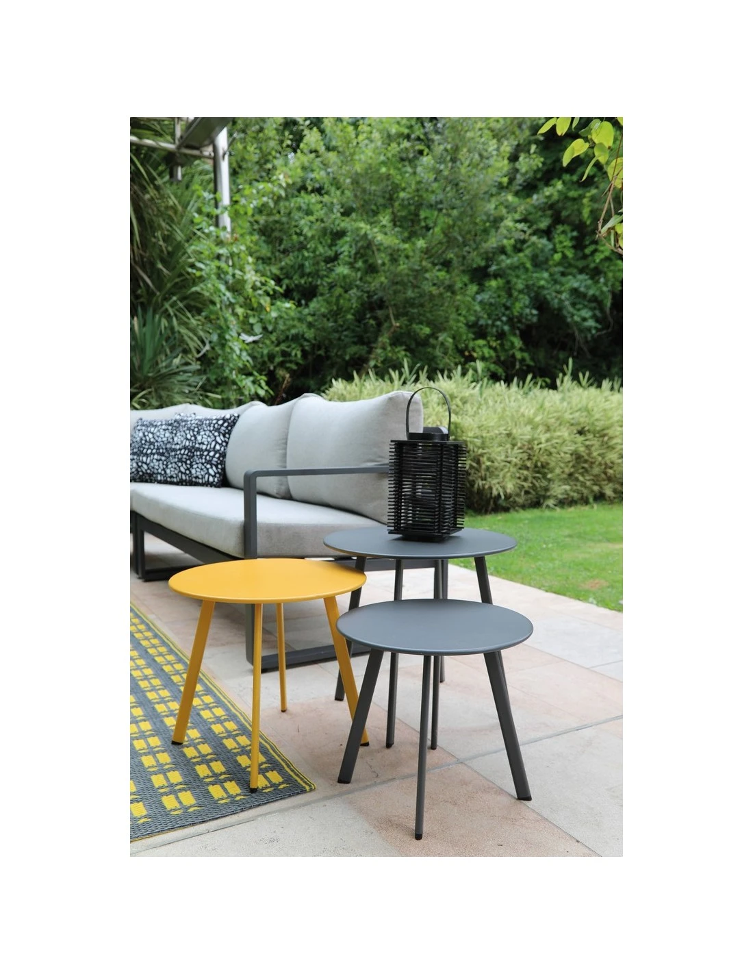 Table d'appoint MASSAI Ø50 cm - Acier époxy - Vert light Table D'appoint MASSAI Ø50 Cm - Acier époxy - Vert Light -Magasin De Jardin Et D'extérieur table d appoint massai o50 cm acier epoxy 5