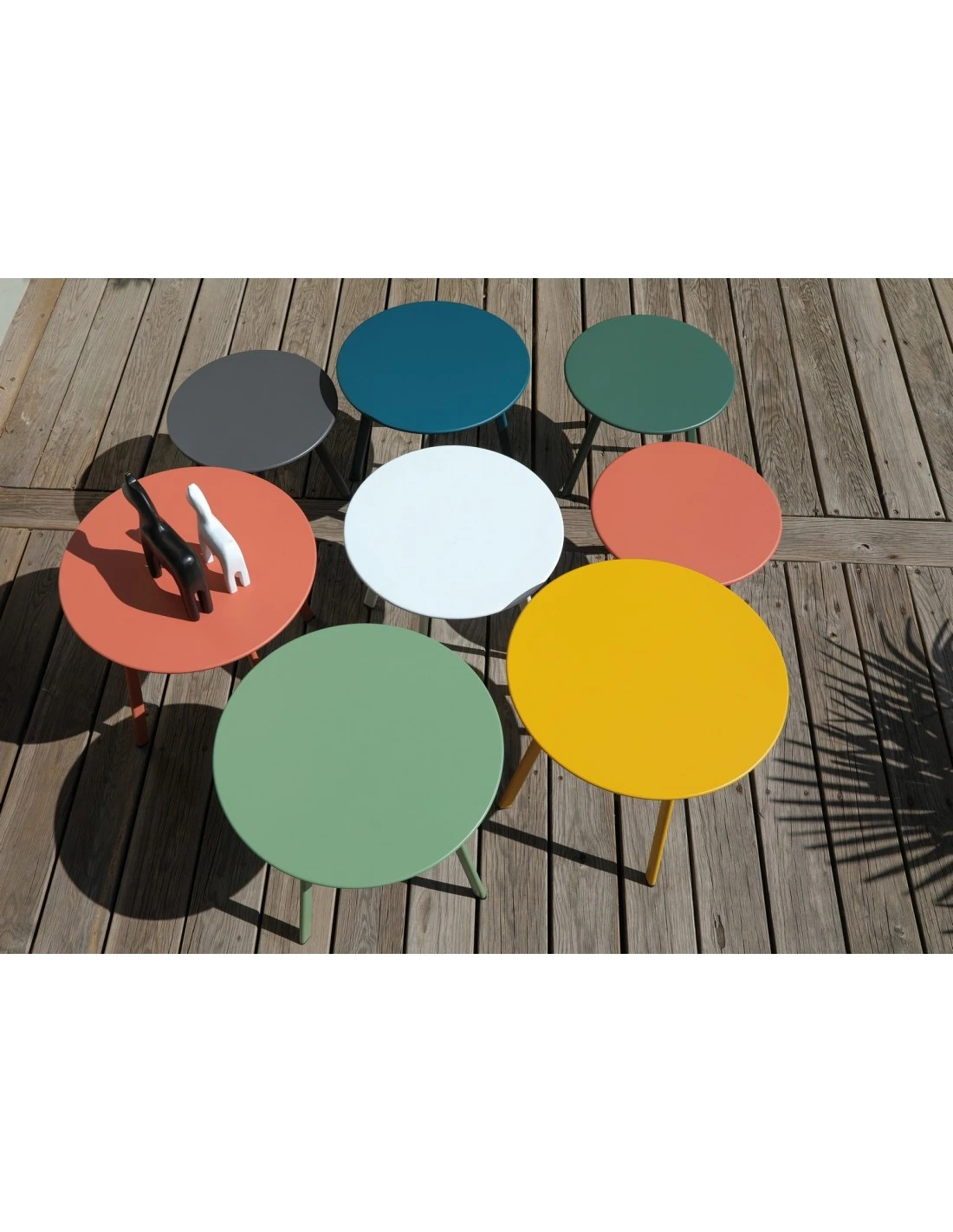 Table d'appoint MASSAI Ø50 cm - Acier époxy - Vert light Table D'appoint MASSAI Ø50 Cm - Acier époxy - Vert Light -Magasin De Jardin Et D'extérieur table d appoint massai o50 cm acier epoxy 7