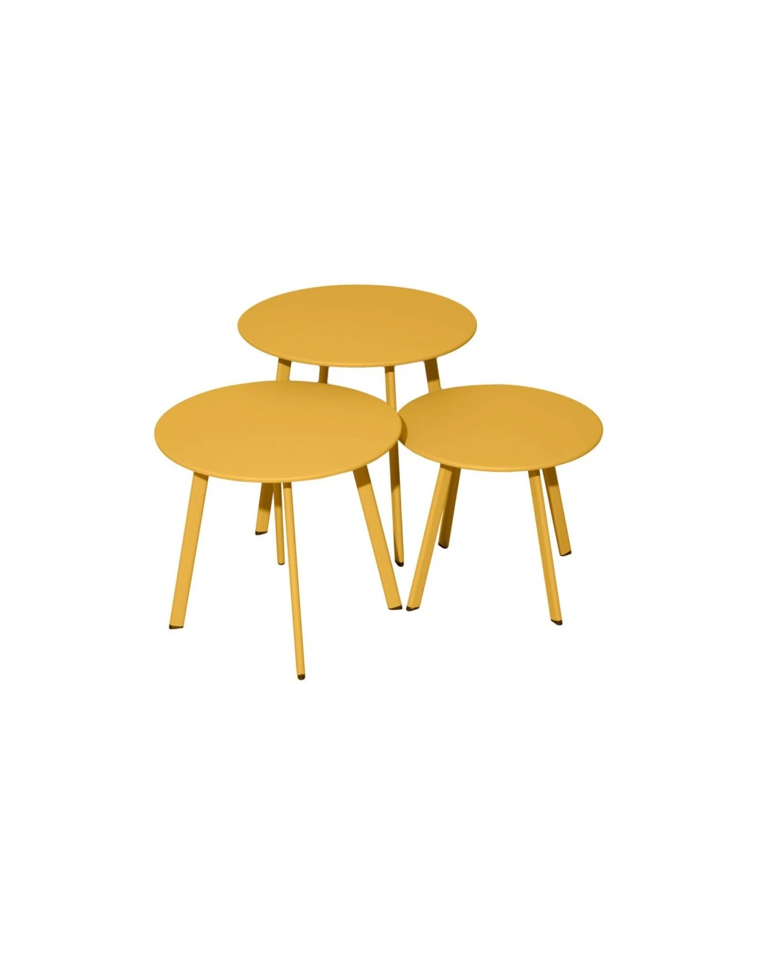 Table d'appoint MASSAI Ø50 cm - Acier époxy - Miel Table D'appoint MASSAI Ø50 Cm - Acier époxy - Miel -Magasin De Jardin Et D'extérieur table d appoint massai o50 cm acier