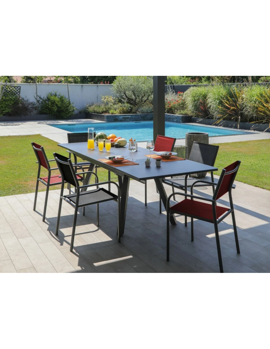 Table de jardin AGRA extensible 150/200/250 cm - Aluminium et verre - Graphite / Gris Table De Jardin AGRA Extensible 150/200/250 Cm - Aluminium Et Verre - Graphite / Gris -Magasin De Jardin Et D'extérieur table de jardin agra extensible 150200250 cm aluminium et verre graphite gris 2