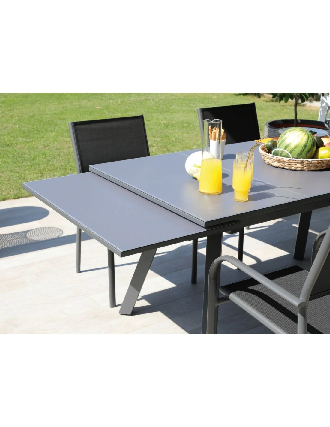 Table de jardin AGRA extensible 150/200/250 cm - Aluminium et verre - Graphite / Gris Table De Jardin AGRA Extensible 150/200/250 Cm - Aluminium Et Verre - Graphite / Gris -Magasin De Jardin Et D'extérieur table de jardin agra extensible 150200250 cm aluminium et verre graphite gris 4