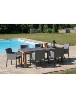Table De Jardin Asola En Teck Et Plateau HPL Trespa -Magasin De Jardin Et D'extérieur table de jardin asola en teck et plateau hpl trespa 2