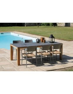 Table De Jardin Asola En Teck Et Plateau HPL Trespa -Magasin De Jardin Et D'extérieur table de jardin asola en teck et plateau hpl trespa 3