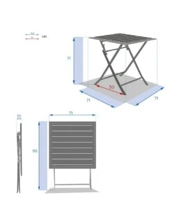 Table De Jardin Azua Pliante Carrée 2 Places - Aluminium - Tonka 6 Table De Jardin Azua Pliante Carrée 2 Places - Aluminium - Tonka -Magasin De Jardin Et D'extérieur table de jardin azua pliante carree 2 places aluminium tonka 6