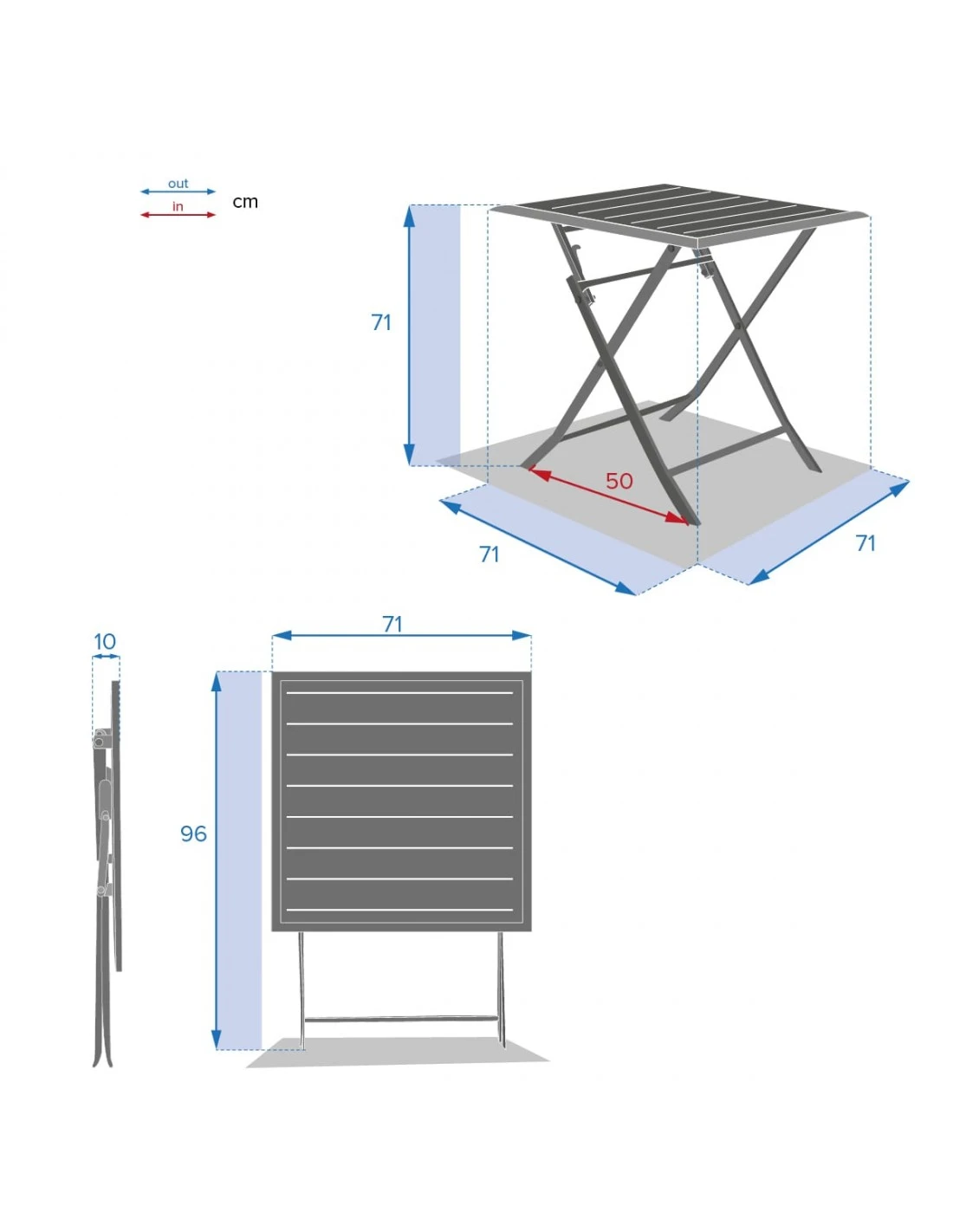Table de jardin Azua pliante carrée 2 places - Aluminium - Tonka Table De Jardin Azua Pliante Carrée 2 Places - Aluminium - Tonka -Magasin De Jardin Et D'extérieur table de jardin azua pliante carree 2 places aluminium tonka 6