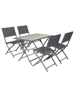 Table De Jardin Azua Pliante Rectangle 4 Places - Aluminium - Gris Smoke Plateau Ect Effet Bois -Magasin De Jardin Et D'extérieur table de jardin azua pliante rectangle 4 places aluminium gris smoke plateau ect effet bois 2