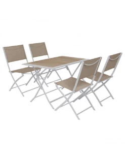 Table De Jardin Azua Pliante Rectangle 4 Places - Aluminium - Gris Smoke Plateau Ect Effet Bois -Magasin De Jardin Et D'extérieur table de jardin azua pliante rectangle 4 places aluminium gris smoke plateau ect effet bois 4