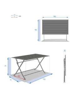 Table De Jardin Azua Pliante Rectangle 4 Places - Aluminium - Gris Smoke Plateau Ect Effet Bois -Magasin De Jardin Et D'extérieur table de jardin azua pliante rectangle 4 places aluminium gris smoke plateau ect effet bois 5