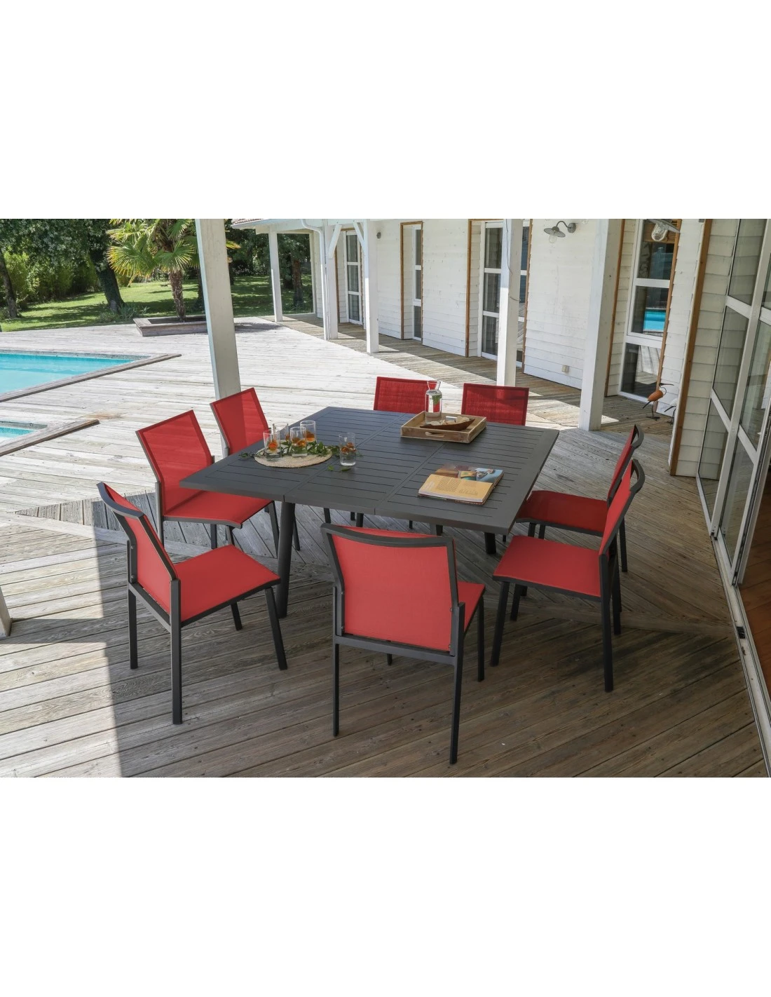 Table de jardin Barcelona carrée extensible L.100/145 x P.145 cm Table De Jardin Barcelona Carrée Extensible L.100/145 X P.145 Cm -Magasin De Jardin Et D'extérieur table de jardin barcelona carree extensible l100145 x p145 cm 2