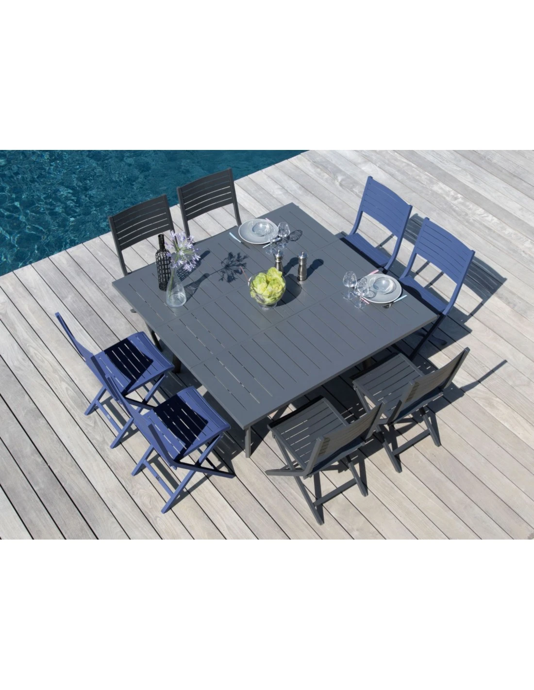 Table de jardin Barcelona carrée extensible L.100/145 x P.145 cm Table De Jardin Barcelona Carrée Extensible L.100/145 X P.145 Cm -Magasin De Jardin Et D'extérieur table de jardin barcelona carree extensible l100145 x p145 cm