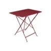 Table De Jardin Bistro 77 X 57 Cm - Métal Pliante Rectangle - Piment