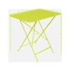 Table De Jardin Bistro 77 X 57 Cm - Métal Pliante Rectangle - Citron Givré