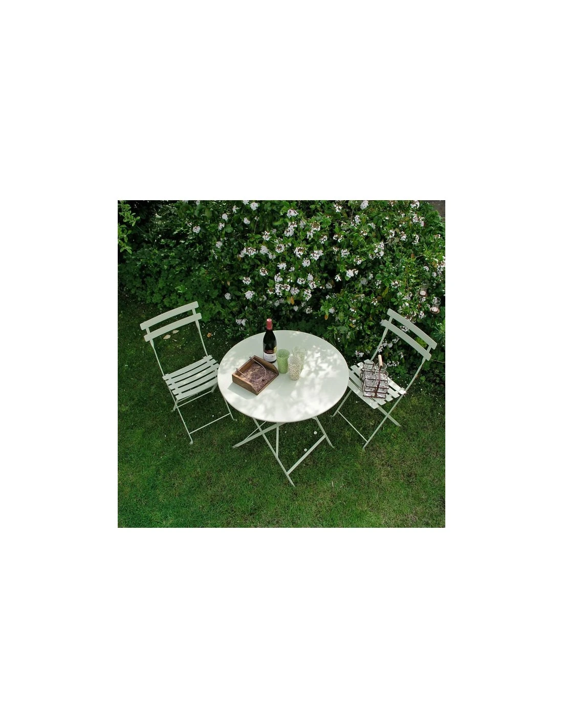 Table de jardin Bistro D.77 cm - Ronde pliante métal - Blanc Coton Table De Jardin Bistro D.77 Cm - Ronde Pliante Métal - Blanc Coton -Magasin De Jardin Et D'extérieur table de jardin bistro d77 cm ronde pliante metal 15