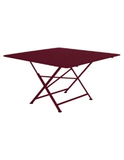 Table De Jardin Cargo 128 X 128 Cm - Métal Carrée - Cerise Noire