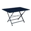Table De Jardin Cargo 128x90 Cm En Métal Rectangle Pliante - Bleu Abysse