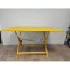 Table De Jardin Cargo 128x90 Cm En Métal Rectangle Pliante - Miel