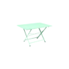 Table De Jardin Cargo 128x90 Cm En Métal Rectangle Pliante - Vert Opaline