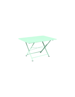 Table De Jardin Cargo 128x90 Cm En Métal Rectangle Pliante - Vert Opaline