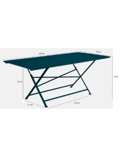 Table De Jardin Cargo 190x90 Cm - Métal Rectangle Pliante - Carbone -Magasin De Jardin Et D'extérieur table de jardin cargo 190x90 cm metal rectangle 3