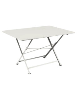 Table De Jardin Cargo 190x90 Cm - Métal Rectangle Pliante - Gris Argile