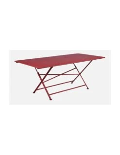Table De Jardin Cargo 190x90 Cm - Métal Rectangle Pliante - Piment
