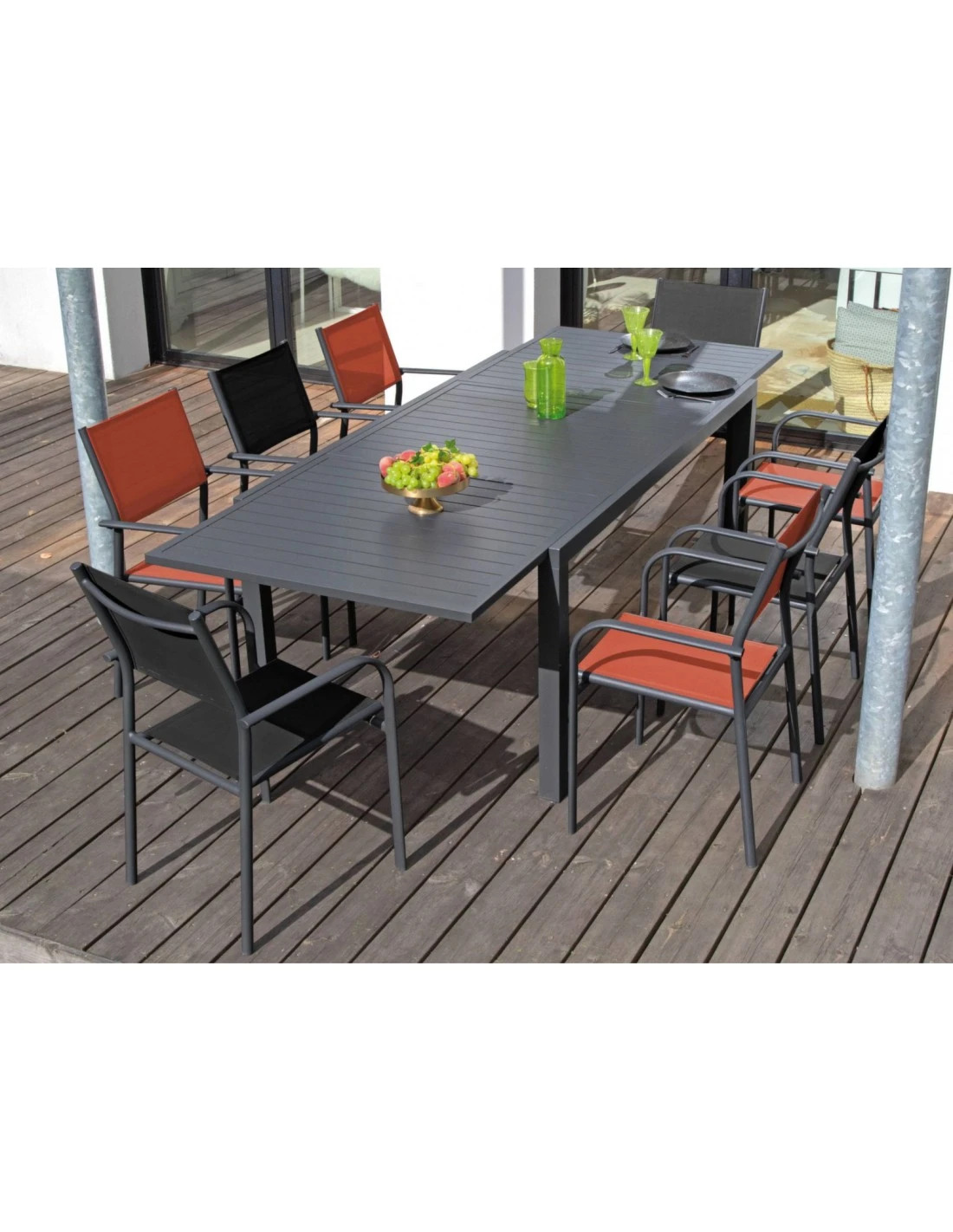 Table de jardin extensible Alice - Aluminium Graphite - 140 / 240 Table De Jardin Extensible Alice - Aluminium Graphite - 140 / 240 -Magasin De Jardin Et D'extérieur table de jardin extensible alice aluminium graphite 140 240 5