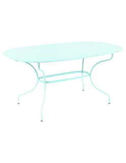 Table De Jardin Opéra Ovale 160 X 90 Cm - Métal Acier - Menthe Glaciale