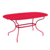 Table De Jardin Opéra Ovale 160 X 90 Cm - Métal Acier - Rose Praline