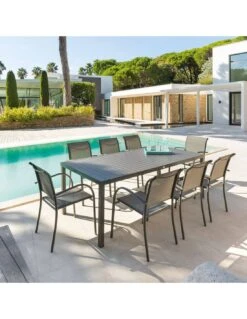 Table De Jardin Piazza Fixe - 8 Places - Aluminium Graphique -Magasin De Jardin Et D'extérieur table de jardin piazza fixe 8 places aluminium graphique 4