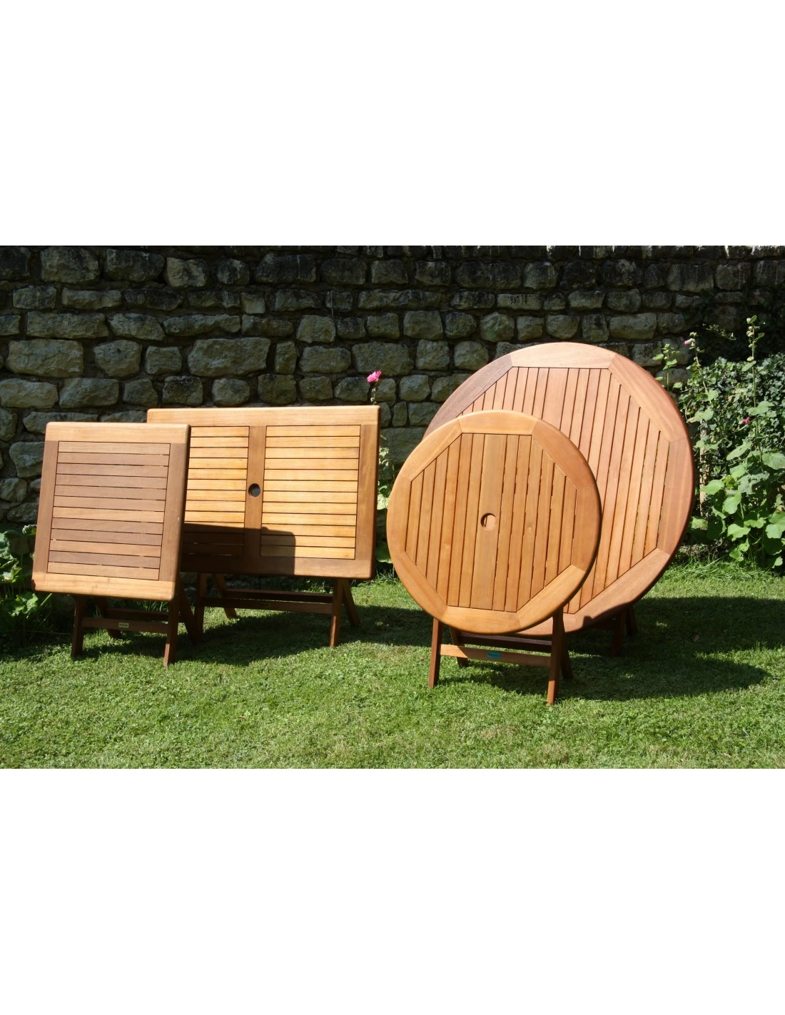 Table de Jardin Sophie Pliante en Bois d'eucalyptus - 70 x 70 cm Table De Jardin Sophie Pliante En Bois D'eucalyptus - 70 X 70 Cm -Magasin De Jardin Et D'extérieur table de jardin sophie pliante bois d eucalyptus proloisirs 4