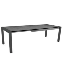 Table Extensible Anthracite 174 (214/254) X 90cm Plateau HPL - HPL SILVERSTAR SLATE STONE