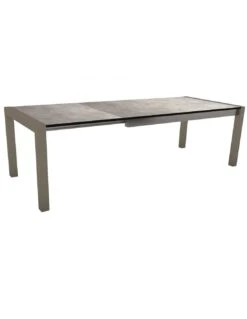 Table Extensible Anthracite 174 (214/254) X 90cm Plateau HPL - HPL SILVERSTAR SMOKY