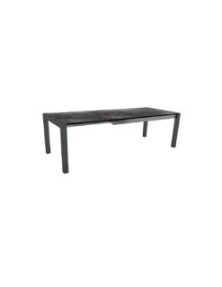 Table Extensible Anthracite 174 (214/254) X 90cm Plateau HPL - HPL SILVERSTAR MARBRE NOIR
